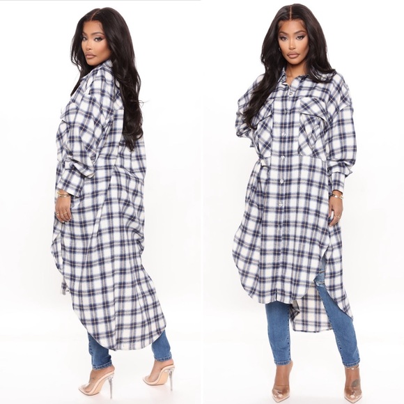 Lift Me Up Higher Oversized Plaid Shirt - Picture 2 of 2